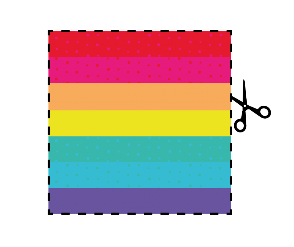 Rainbow flag to cut out scissors Lovyotoo